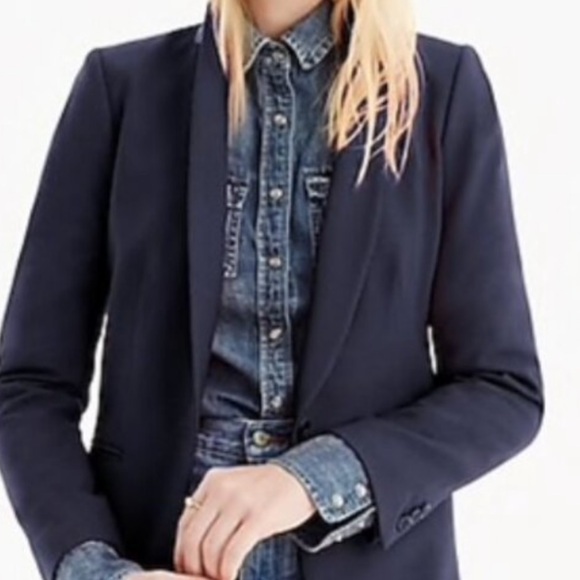 J. Crew Jackets & Blazers - J. Crew Navy Shawl Collar Blazer